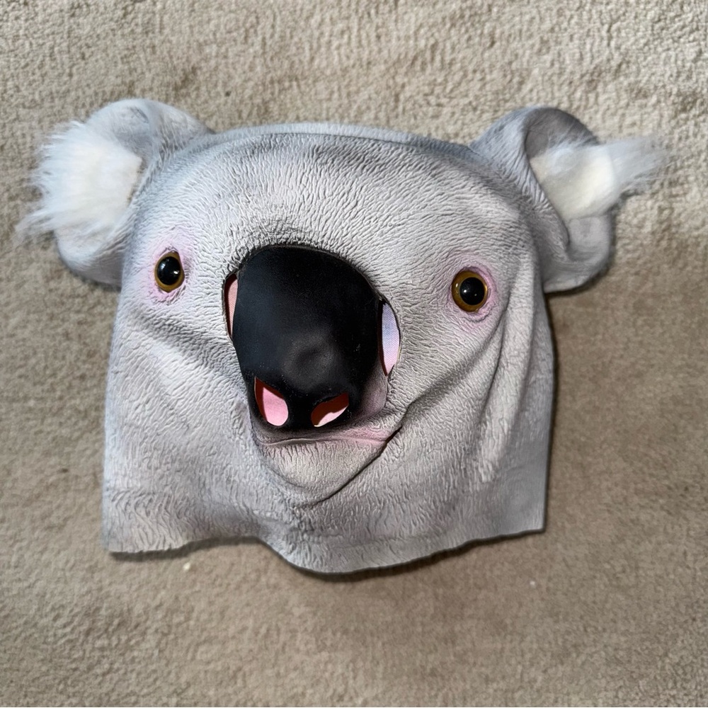 Rubber Koala Animal Halloween  Mask - Adult / Older Child